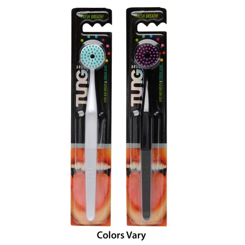 The Original TUNG Brush - 2 Pack - Tongue Cleaner (Colors Vary) (Best Way To Brush Your Tongue)