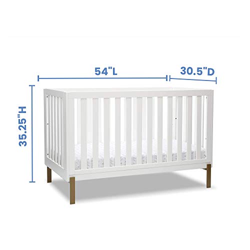 Delta Children Hendrix 4in1 Convertible Crib, Greenguard Gold