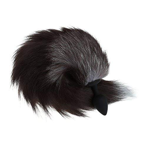 YUXINGER New Funny Love Faux Fox Tail B-ütt Anâl P~lu~g ŝe-xy Romance ŝe-x Adùlt Games Toys – Black