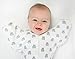 Amazing Baby Transitional Swaddle Sack with Arms Up Half-Length Sleeves and Mitten Cuffs, Tiny Bear, Sterling, Medium, 3-6 Months, Medium (14-21 Pound)