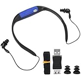 Earphones, IPX8 Swimming MP3 Music Player, FM Radio, Comfortable Angle Silicone Design, IPX8 Waterproof,for Swimming, Surfing and Other Water Sports