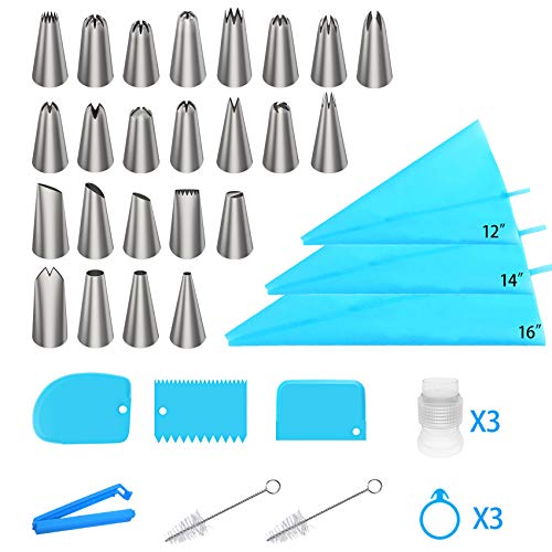 Ouddy Frosting Piping Kit, Piping Bags and Tips Set Cake Decorating