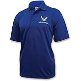 Armed Forces Gear Men's US Air Force Embroidered Performance Polo (Royal)