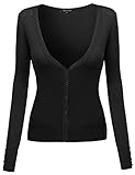 MBE Women's Deep V-neck Cardigan with Various Colors