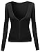 MBE Women's Deep V-neck Cardigan with Various Colors