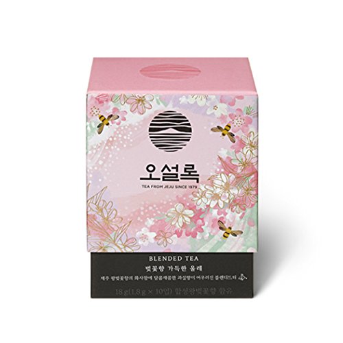 Blended Organic Green Tea Pyramid Tea Bag 10ea - Hibiscus Cherry Blossom Flavor