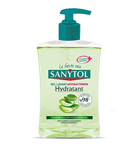 Sanytol Gel Lavant Antibactérien Hydratant Aloé Véra et Thé Vert 500ml