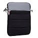 Black & Grey Messenger Slim Sleeve Bag Case (w/Strap) NuVur for HP Pavilion x2 Detachable 2 in 1 10.1