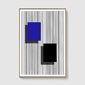 Framed Home Artwork Lines Art for Living Room Bedroom