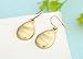HUIMEI Hammered Fishhook Teardrop Tiny Earrings with Clear Plugs Dangle Earrings