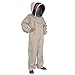 New Professional Medium Cotton Full Body Beekeeping Bee Keeping Suit, with Veil Hood By Aspectek