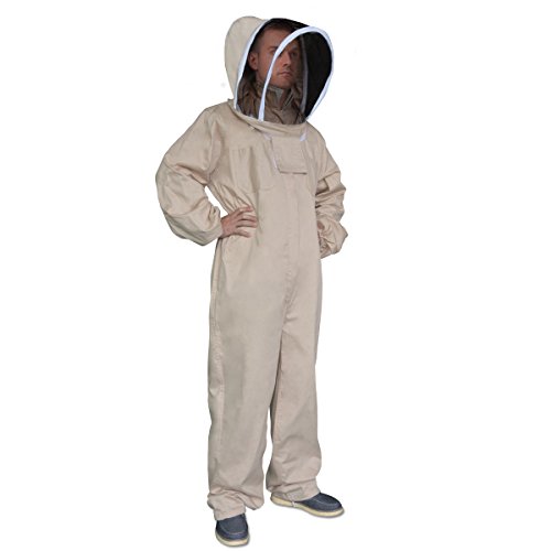 Aspectek - Apiarist Beekeeping Suit - Full Body Self Supporting Veil with Fixable Strap Protect from Stings-Large Size