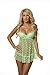 Velvet Kitten Fever Blush Sexy Green Babydoll Lingerie 512156 Size Medium
