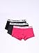 Diesel Men's 3-Pack Shawn Stretch Boxer Trunk, Pink/Charcoal/Black, Medium