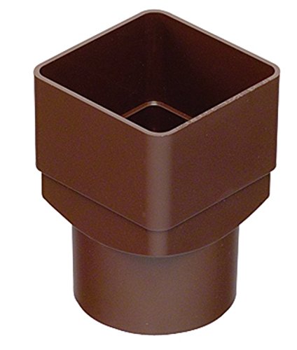 Aliaxis (Marley) RLE4B Black Square downpipe 65mm Square to 68mm Round Adaptor (Black)