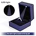Gaxcoo Engagement/Wedding Ring Box for Presentation,Proposal with LED Light and 3 Piece Jewelry Polishing Cloth