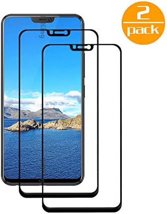 [2 Pack] For vivo V9 Screen Protector - [9H Hardness] [Crystal Clear] [Bubble Free] Tempered Glass Screen Protector for vivo V9 (Black)