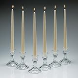 Ivory Taper Candles 12 Inch Tall Burn 8 Hours Set of 12 Made in USA