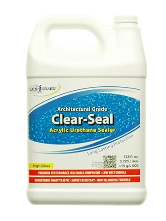 urethane resistant concrete gloss sealer stain rainguard seal clear acrylic protective gal use driveways masonry traffic brick heavy water cu