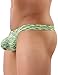 iKingsky Men's Colorful Big Pouch Thong Sexy Low Rise Bulge Mens T-Back Underwear (Medium, Color 1)