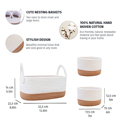 OrganiHaus Woven Storage Baskets for Shelves Toy Storage Basket