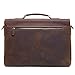 Jack&Chris Leather Briefcases For Men Shoulder Laptop Bag Leather Messenger Bag (BROWN)