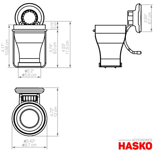 HASKO accessories - Suction Cup Toothbrush Holder - Stainless Steel Toothpaste and Razor Holder for Bathroom & Kitchen - 3M Stick Disc Included - (Chrome) - Thumbnail 5