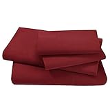 King Size 4pcs Bed Sheet Set Egyptian Comfort Deep Pocked Burgundy