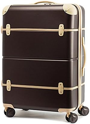 EDDAS EV-502 25 & 20 Inch ABS Pastel Color Vintage Series Hard Type Carry on Luggage (Product of Korea) (25", Dark Chocolate)