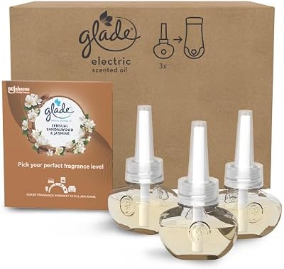 Glade Plug In Refills Sandalwood Jasmine 3 x 20ml Electric Room Freshener