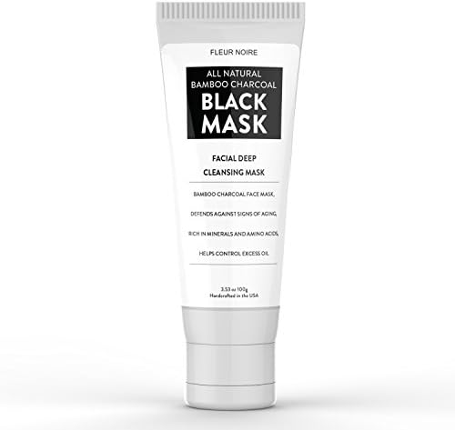 Fleur Noire Suction Black Mask (DOUBLE SIZE- 100g) w Natural Bamboo Charcoal Blackhead Remover Face Mask for Acne, Wrinkles, and Oil Control