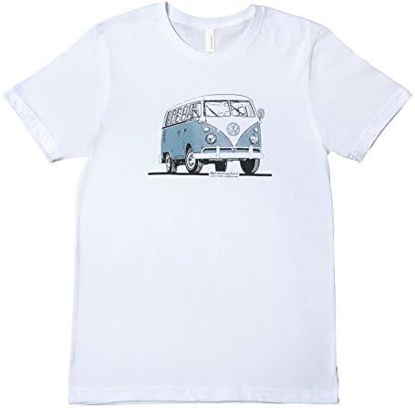 snikwah motor werks Men's Blue Volkswagen Bus Super Soft T-Shirt 2XL White