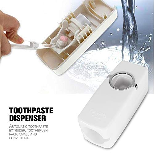 Bosiwee Toothpaste Squeezer Set, Auto Toothpaste Dispenser with 5 Toothbrush Holders Large Capacity Family Use