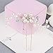 Jaciya 4 Pack Wedding Bridal Crystal Pearl Hair Pins Decorated Hairpins Golden