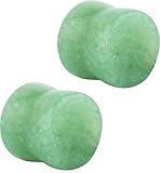 Jade Semi Precious Stone Solid Saddle Fit Plugs Ear Gauges - Choose from 12 sizes - Sold As Pair
