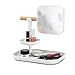 Umbra Vana White Amenity Tray - Modern Multi-Purpose Jewelry Organizer Molded Melamine Durable Vanity Trays For Bathroom Countertop - Protects and Holds Jewelry From Humidity and Water on Bath Counter