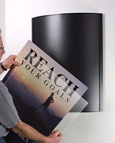image for Displays2go 36 x 48 Inches Poster Frame for Wall Mount, Curved Front f