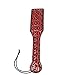Red Floral Leather Paddle