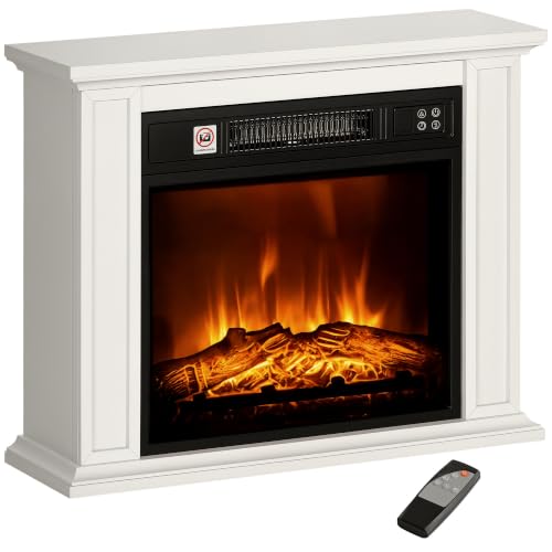 HOMCOM Electric Fireplace with Mantel