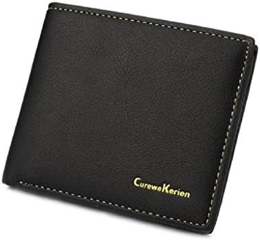 Tootu Men Wallet Leather Credit Card Photo Holder Billfold Purse Business Clutch (Black)