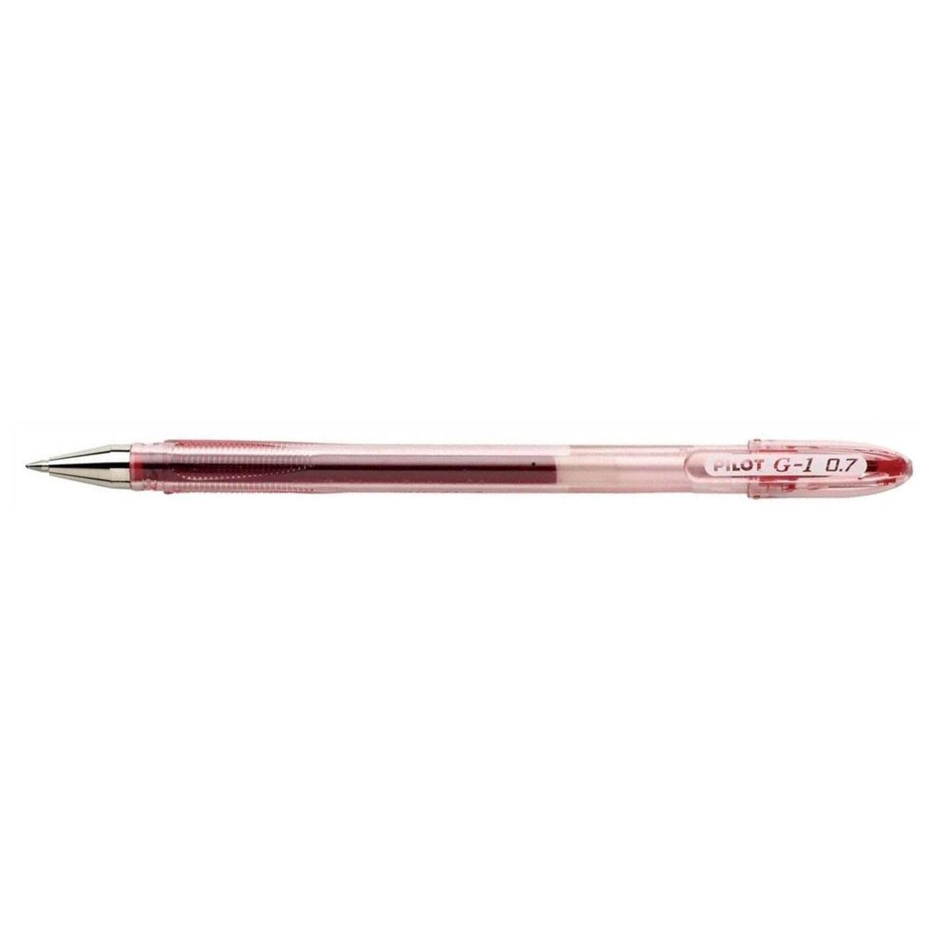 Pilot G107 Gel Ink Rollerball Pen with 0.7 mm Tip - Red (Pack of 12)