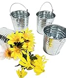 Regent 4 Metal Buckets 5 inch X 5 inch Galvanized