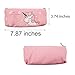 MOMOONNON 4PCS Cute Unicorn Cartoon Zipper Pencil Case Pouch Pen Holder Makeup Bag Organizer Canvas Stationery Storage Bag for Kids Girls