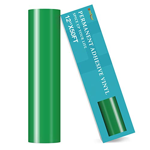 HTVRONT Green Permanent Adhesive Vinyl Roll 12" by 50 FEET Green