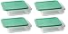 Pyrex 3-cup Rectangle Glass Food Storage Set Container (Pack of 4 Containers)