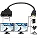 SKYPIA 1080P HDMI Male to Dual HDMI Female 1 to 2 Way Splitter Cable Adapter Converter for DVD Players/PS3/HDTV/STB and Most LCD Projectors(Black)