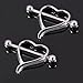 1pair Steel Love Heart Nipple Shield Bar Ring Body Piercing Jewelry