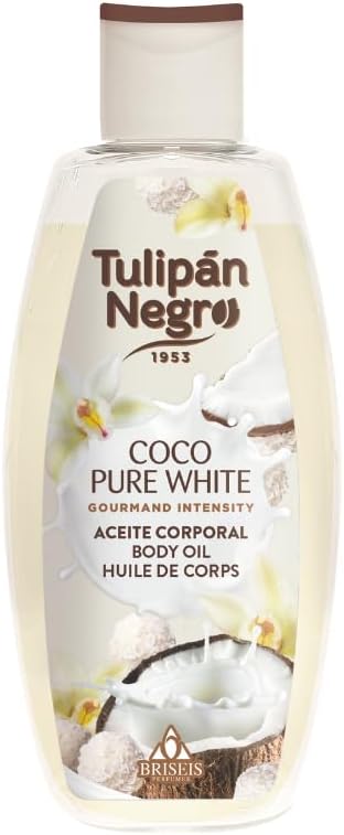 Tulipán Negro Body Oil Coco Pure White, Aceite Corporal Nutritivo, 200 ml