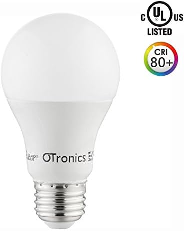 Otronics 9W LED Light Bulb A19,Non-Dimmable LED Bulb [65W Equivalent],5000K (Daylight Glow), 810 Lumens, Medium Screw Base(E26), UL-Listed