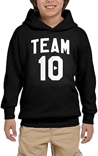 Team 10 Logo Youth Boys/Girls Hoodie Sweatshirt Pullover Hood With Pocket